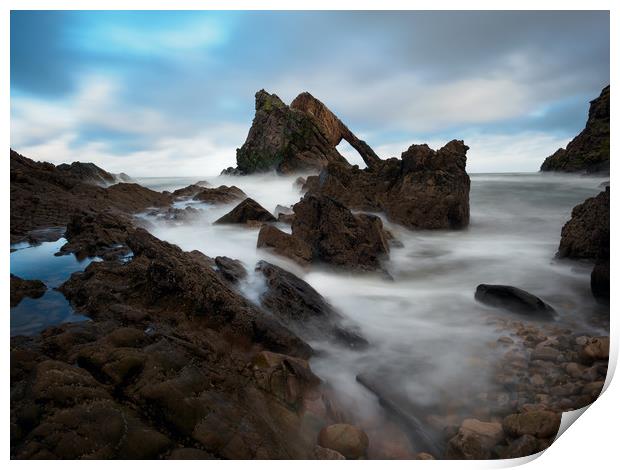 Dramatic Bow Fiddle Rock Seascape Print by Tommy Dickson