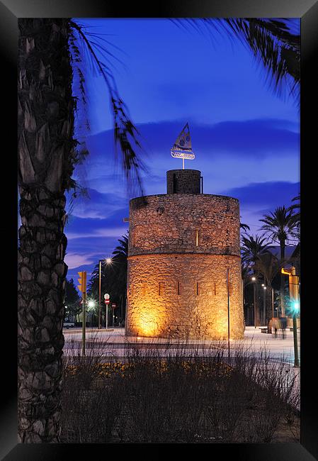 Blue tower, Vilanova i la Geltru Framed Print by Josep M Peñalver