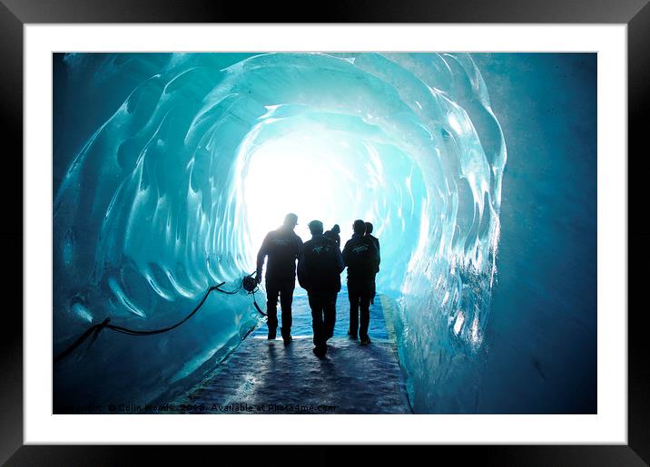 Inside a Glacier Framed Mounted Print by Colin Woods
