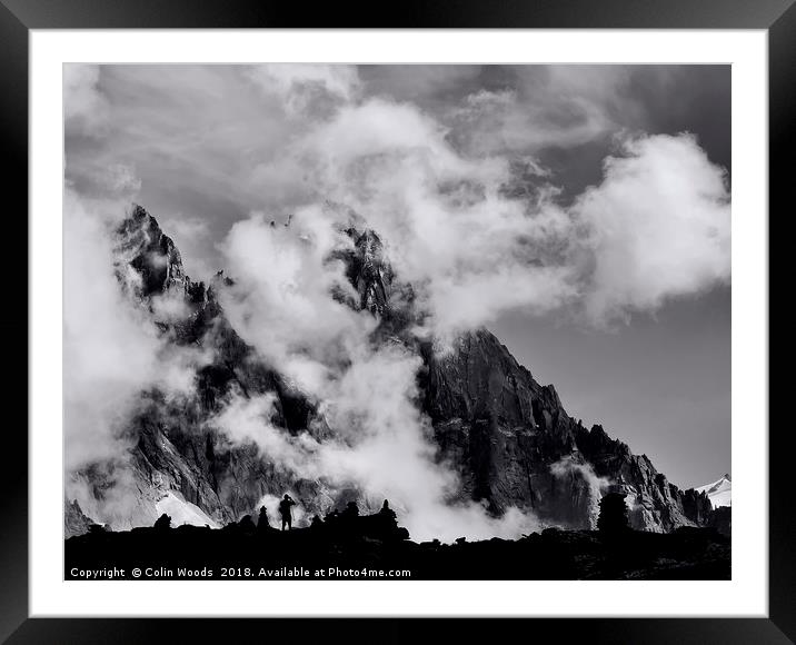 The Aiguille de Moine, Chamonix, French Alps Framed Mounted Print by Colin Woods