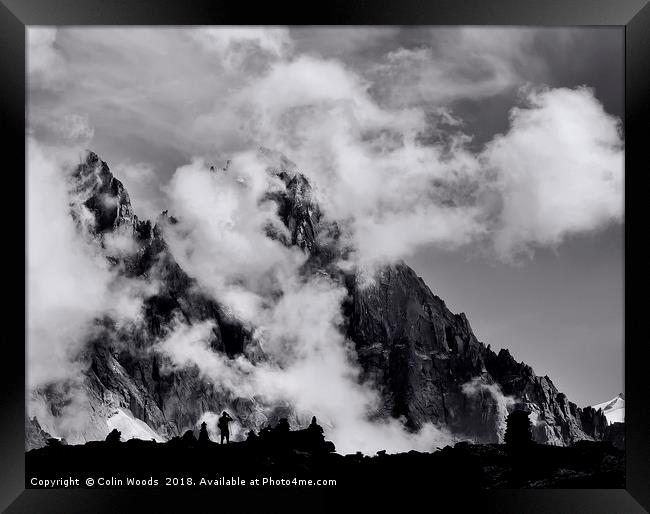 The Aiguille de Moine, Chamonix, French Alps Framed Print by Colin Woods