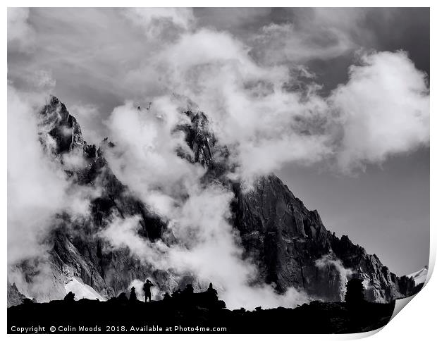 The Aiguille de Moine, Chamonix, French Alps Print by Colin Woods