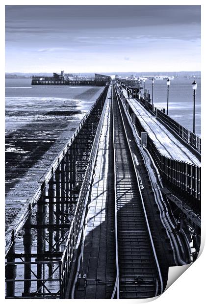 Southend Pier Essex England Print by Andy Evans Photos