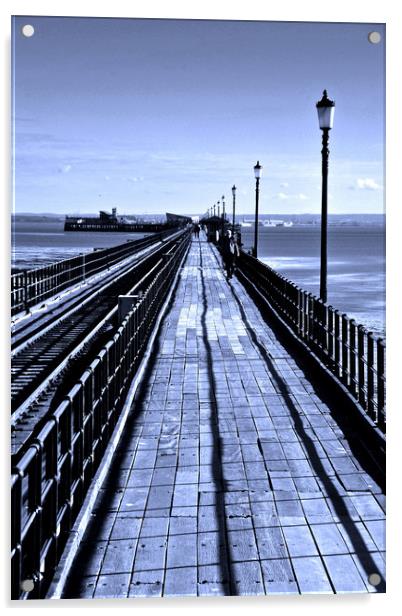 Southend Pier Essex England Acrylic by Andy Evans Photos