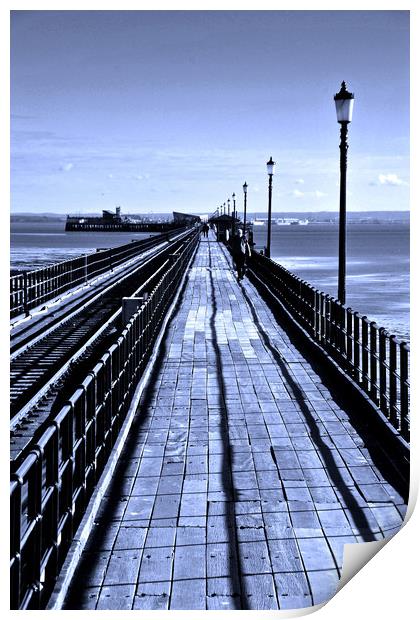 Southend Pier Essex England Print by Andy Evans Photos