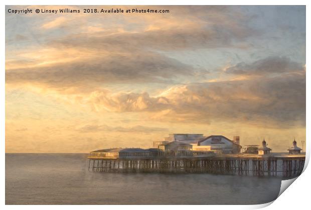 North Pier, Blackpool Print by Linsey Williams