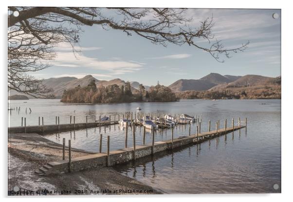 Derwent Water Acrylic by Mike Hughes