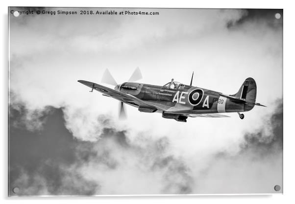 MkV Spitfire Acrylic by Gregg Simpson