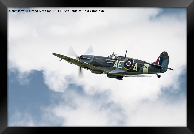 MkV Spitfire Framed Print by Gregg Simpson