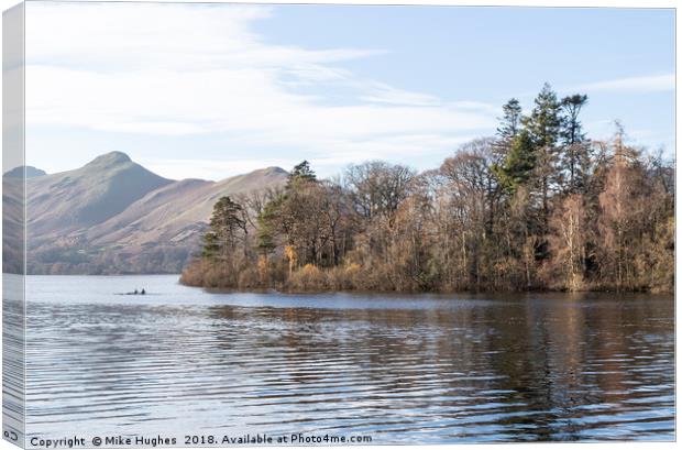 derwent Water Canvas Print by Mike Hughes