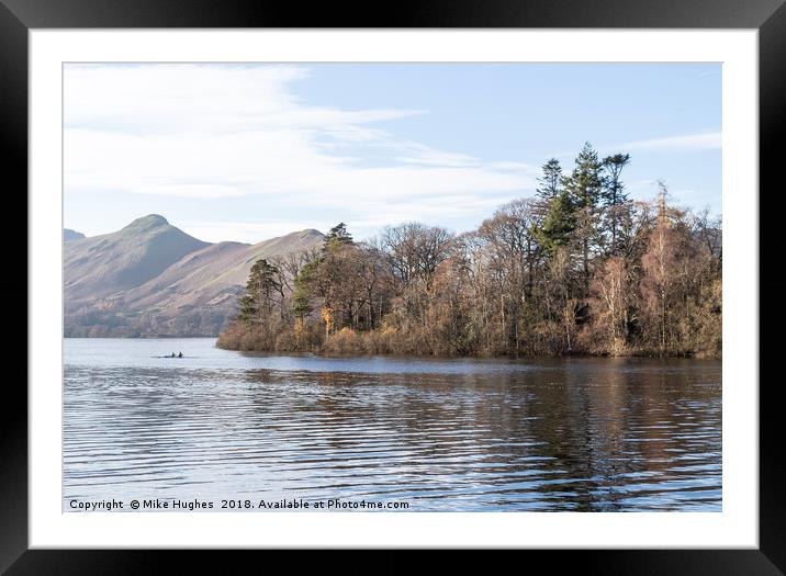 derwent Water Framed Mounted Print by Mike Hughes