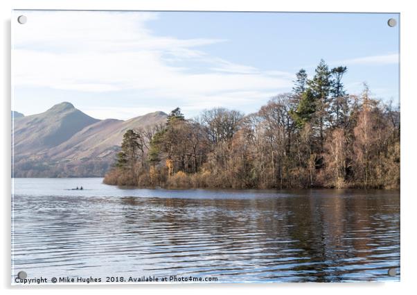 derwent Water Acrylic by Mike Hughes