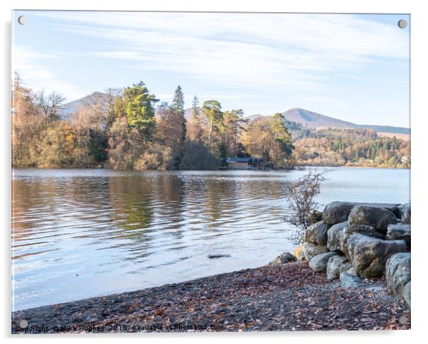 Derwent water Acrylic by Mike Hughes