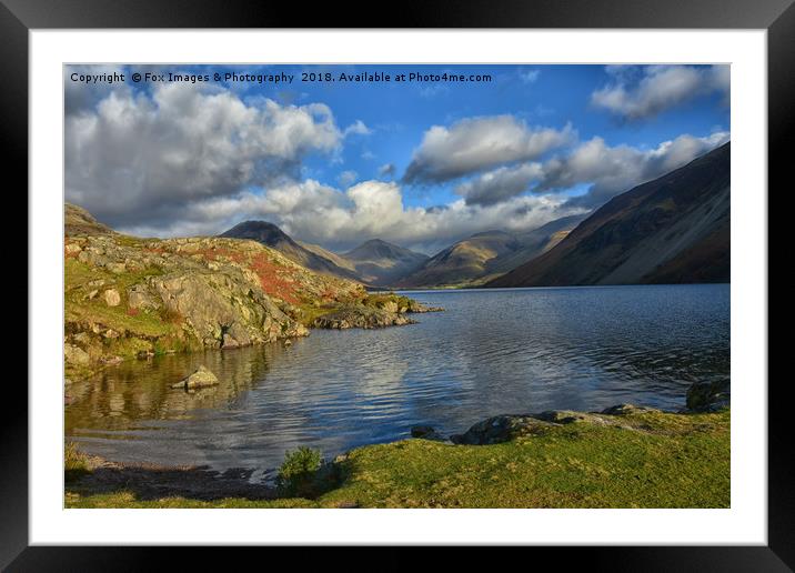 Wastwater in  Cumbria Framed Mounted Print by Derrick Fox Lomax