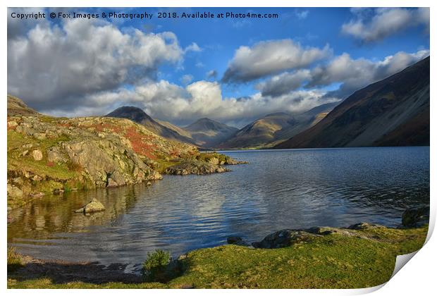 Wastwater in  Cumbria Print by Derrick Fox Lomax