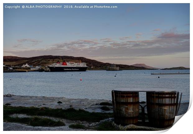 Castlebay Harbour, Isle of Barra, Outer Hebrides. Print by ALBA PHOTOGRAPHY