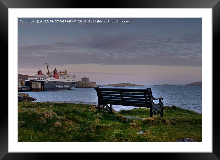 Castlebay Harbour, Isle of Barra, Outer Hebrides. Framed Mounted Print by ALBA PHOTOGRAPHY