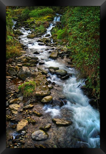 West Lyn River at Lynmouth                      Framed Print by Darren Galpin