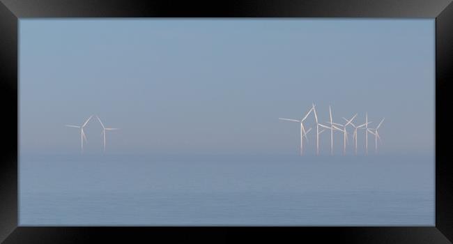Wind turbines in the Mist Framed Print by Wendy Williams CPAGB