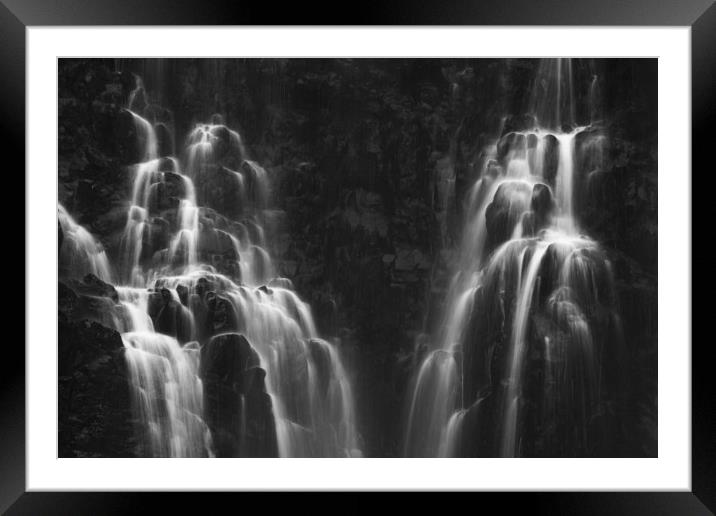 Clashnessie falls in Assynt Framed Mounted Print by Tony Higginson