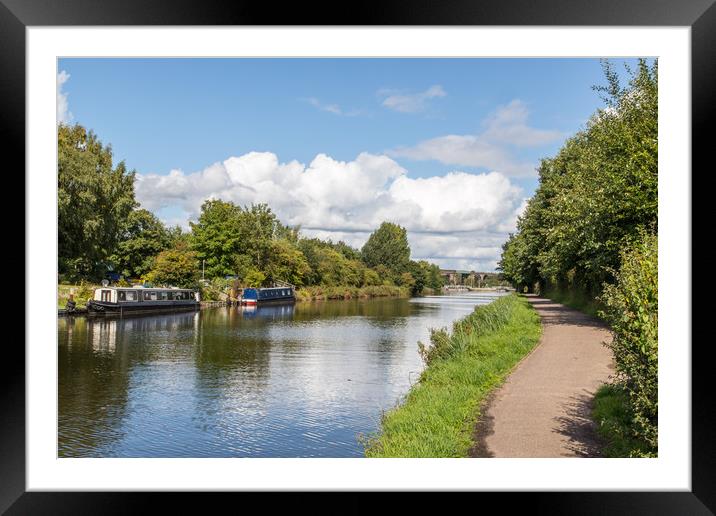 River Weaver Framed Mounted Print by Mike Hughes