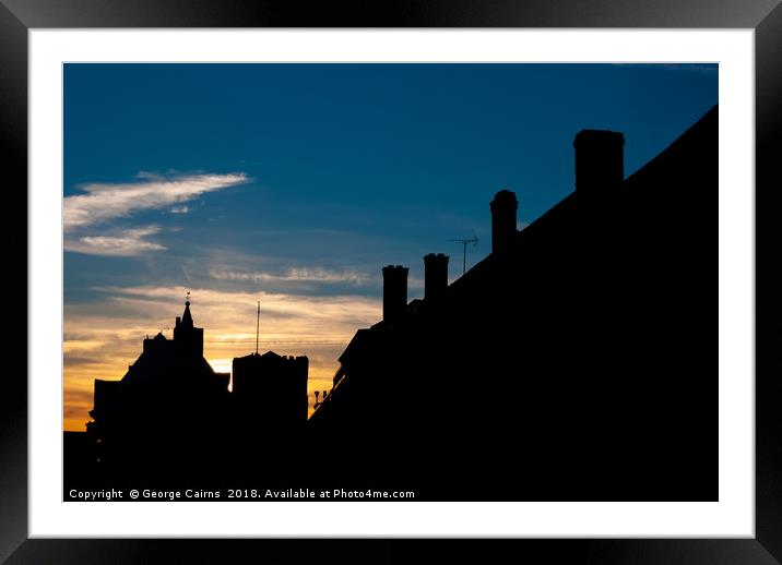 St Albans Skyline Framed Mounted Print by George Cairns