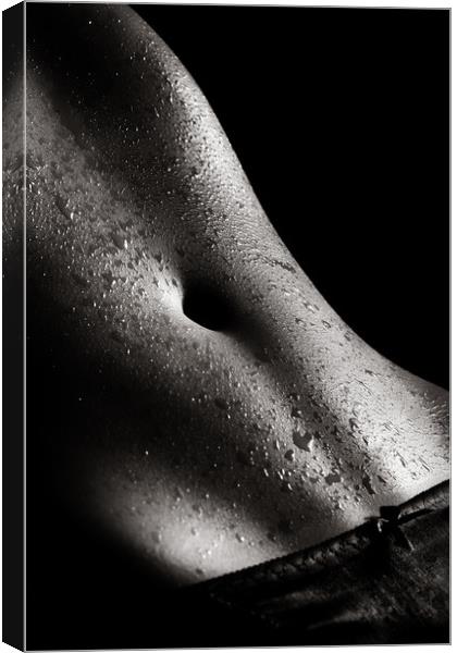 Woman wet abdomen Canvas Print by Johan Swanepoel