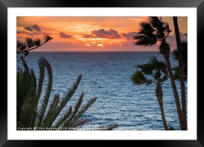 Tenerife sunset Framed Mounted Print by Chris Warham