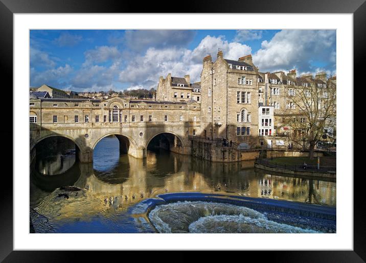 Pulteney Bridge & River Avon in Bath               Framed Mounted Print by Darren Galpin