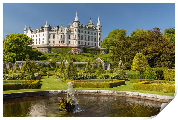 Dunrobin Castle, Garden & Grounds Print by Thomas Schaeffer