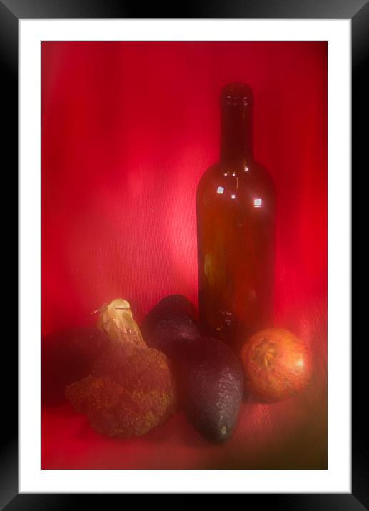 Still life with avocados Framed Mounted Print by Jose Manuel Espigares Garc