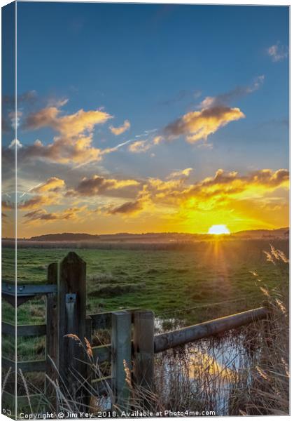 Cley Marshes  Norfolk Canvas Print by Jim Key