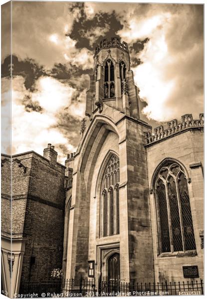 St Helen's Church, Stonegate, York. In Sepia. Canvas Print by Robert Gipson