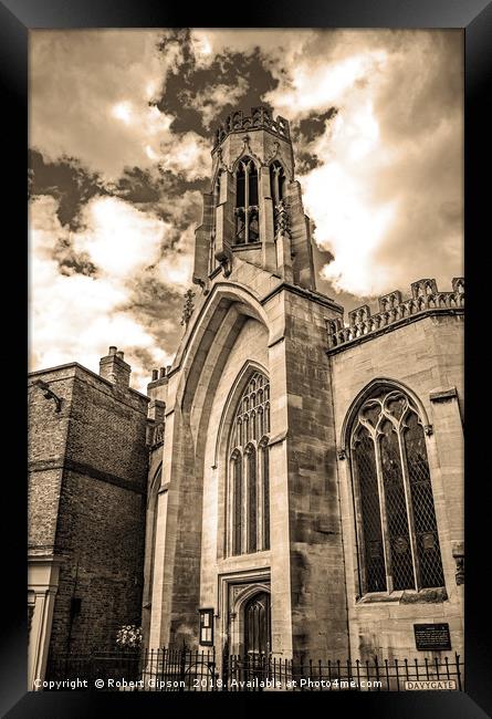 St Helen's Church, Stonegate, York. In Sepia. Framed Print by Robert Gipson