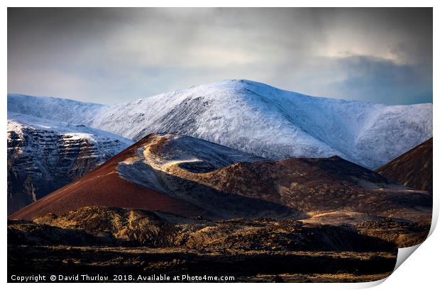 Berserkjahraun Lava Field, Iceland Print by David Thurlow