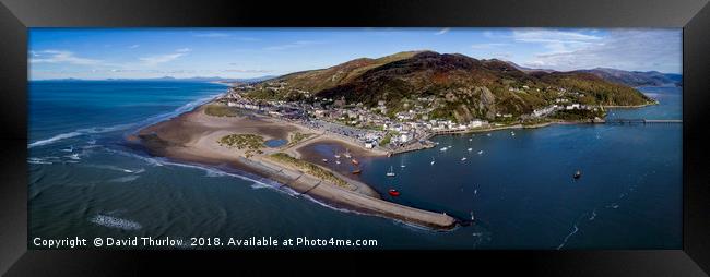 Aerial Barmouth Framed Print by David Thurlow