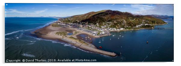 Aerial Barmouth Acrylic by David Thurlow