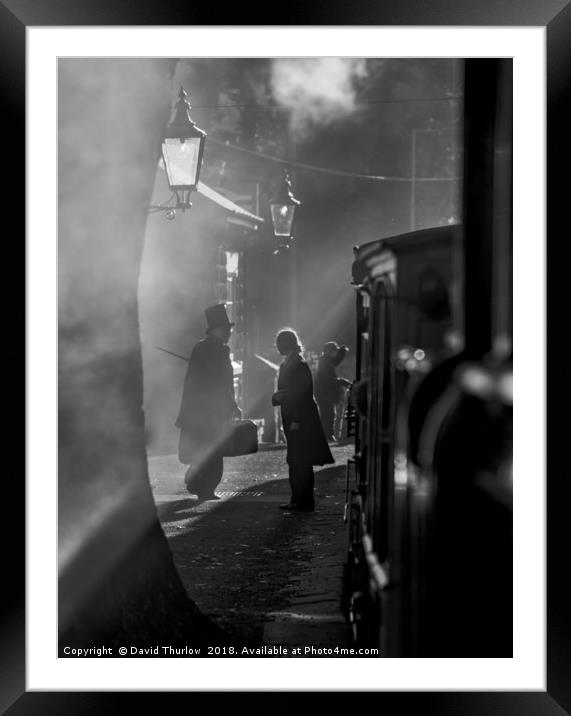 Steam Train Passenger Framed Mounted Print by David Thurlow