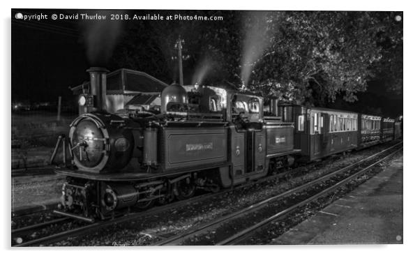 Night Train to Porthmadog Acrylic by David Thurlow