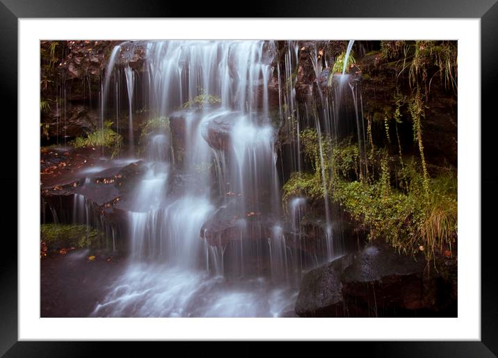 Water curtain Framed Mounted Print by Emil Vlajic