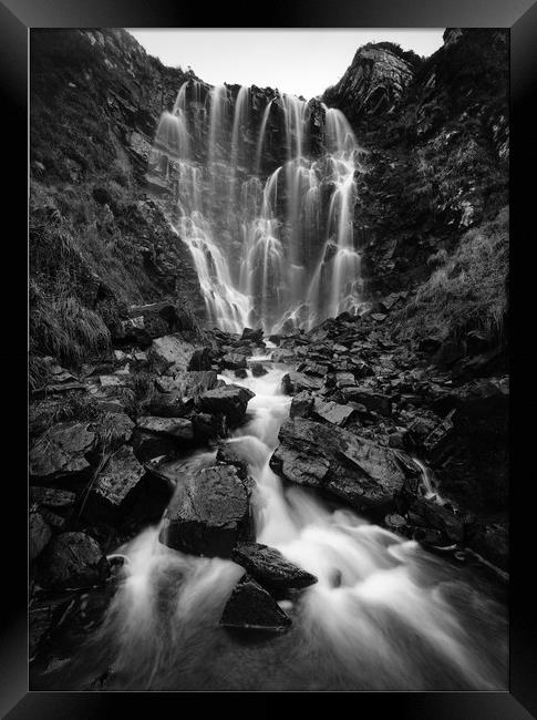 Clashnessie Waterfall Framed Print by Tony Higginson