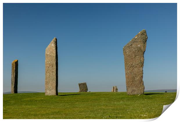 Standing Stones of Stennes Print by Thomas Schaeffer