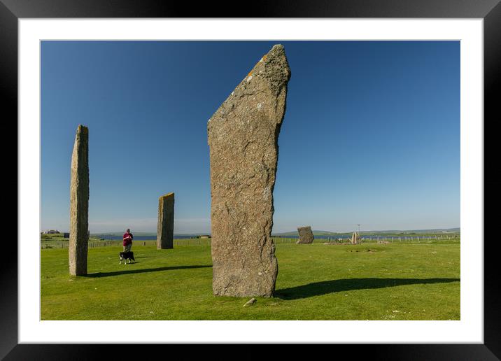 Standing Stones of Stennes Framed Mounted Print by Thomas Schaeffer
