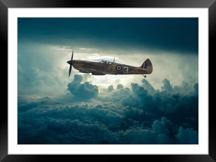 Spitfire MK356 Framed Mounted Print by Stephen Ward