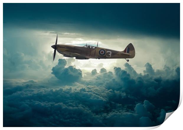 Spitfire MK356 Print by Stephen Ward