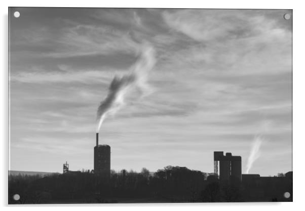 Clitheroe cement works Acrylic by Tony Higginson