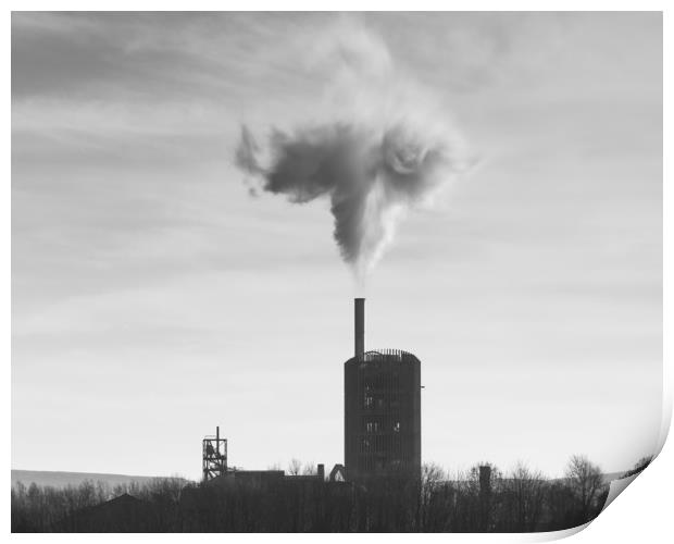 Clitheroe cement factory Print by Tony Higginson
