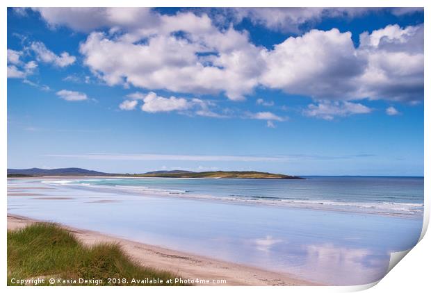 North Uist: Across the West Beach to Vallay Print by Kasia Design