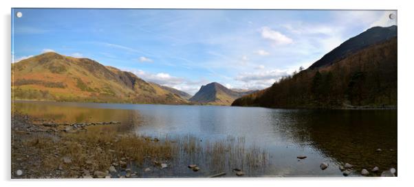 Buttermere Panorama Acrylic by graham young