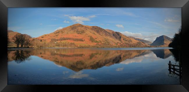 Buttermere Reflections panorama Framed Print by graham young